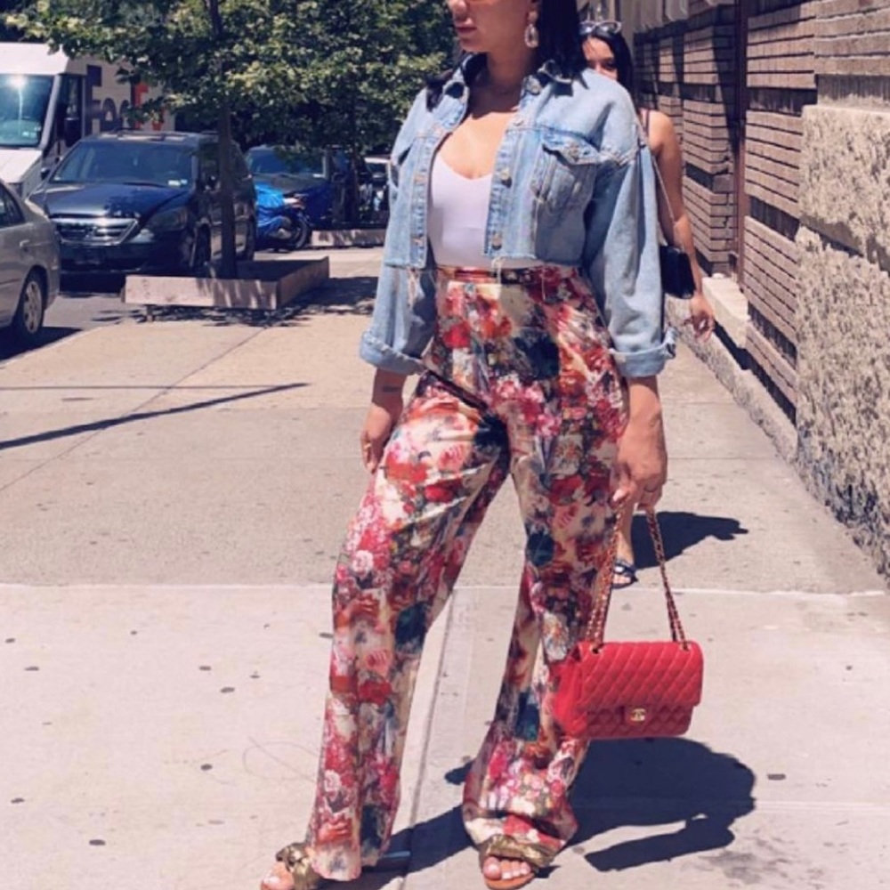 Floral wide leg pants, Prettylittlethings,